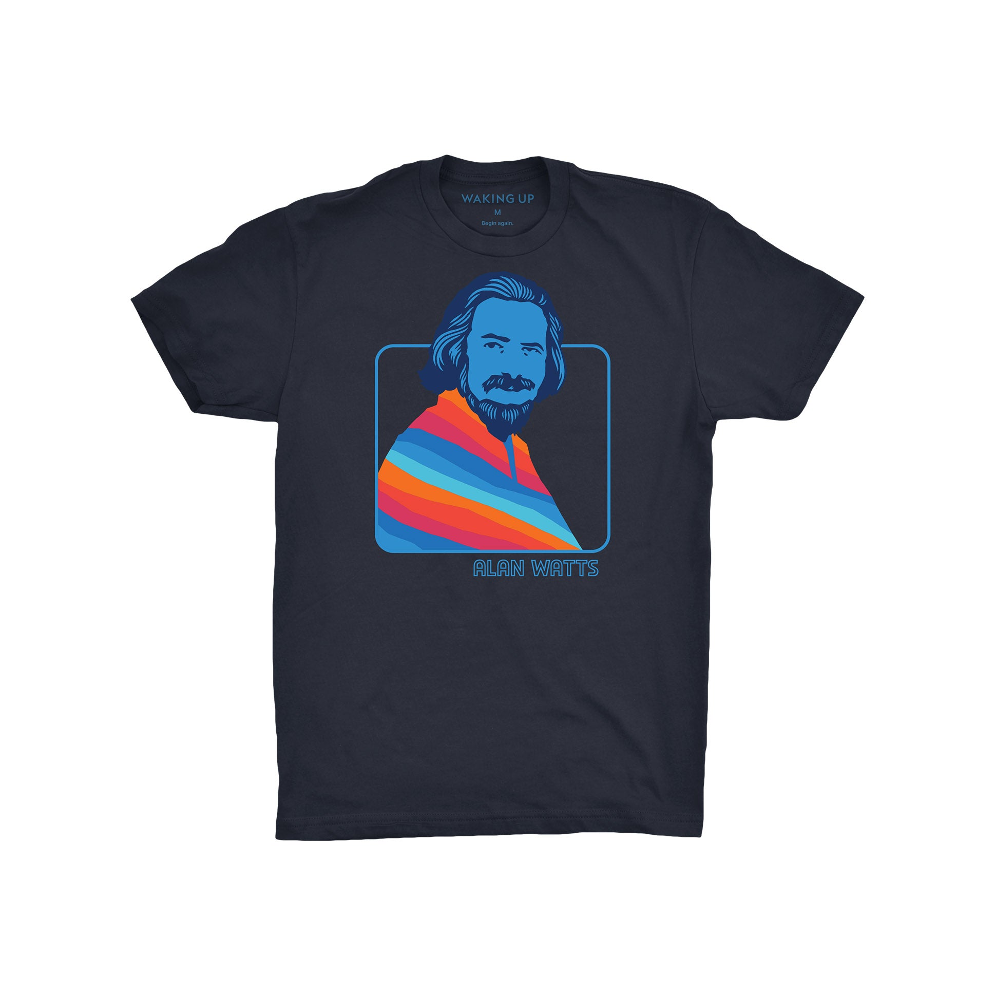 Alan Watts T-Shirt - Navy – The Waking Up Shop